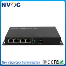 1000 м 4RJ45+ 1000 м 1SFP, евро зарядка, внешний источник питания, неуправляемый SFP мультиоптоволоконный переключатель