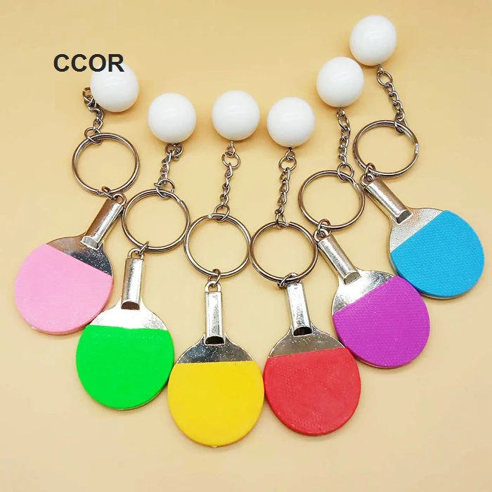 7PCS/Set, Sport Goods Keychains, Pingpong KeyChain, Table Tennis