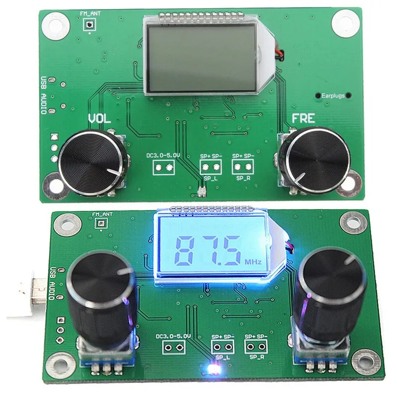 WeiKdez DSP PLL цифровой стерео FM радио модуль приемника 87-108 МГц с серийным номером Управление Частотный диапазон 50 Гц-18 кГц