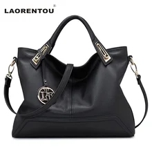 Laorentou luxus echtem leder europäischen handtaschen kuh leder frauen handtaschen aus echtem damen echte lederne beutel n52