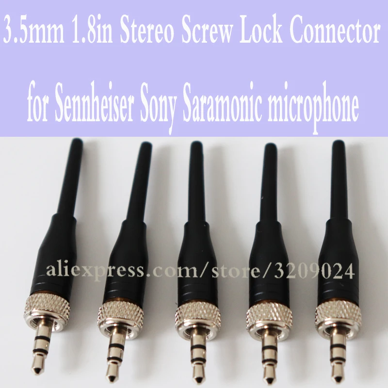 5 шт. 3 мм 1/8 &quotстерео разъем с винтовым замком для Sennheiser EW100 EW300 EW500 G1 2 Sony Saramonic