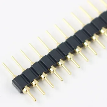 

100Pcs/Lot Gold Plated 0.1" 2.54mm Pitch 40 Pin Male Straight Single Row Round Pin Header Strip
