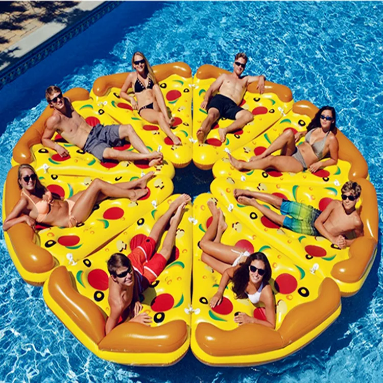 Swimming Pool Float Inflatable Pizza Giant Summer Water Toys Pool Inflatable Toys Outdoor Fun Toy Beach Resting Lounger Air (1)