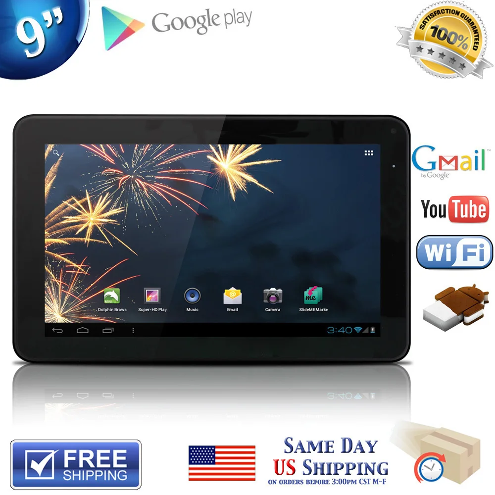 

Free Shipping BoDa 9inch Android 4.0 Allwinner A13 Cortex A8 512MB 8GB Capacitive Screen Tablet PC Dual Camera