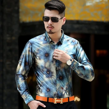 

Spring/Autumn Long Sleeve Men's Shirts Male British Style Velvet Formal Men Full Sleeve Dress Shirt Man Slim Masculina Camisa