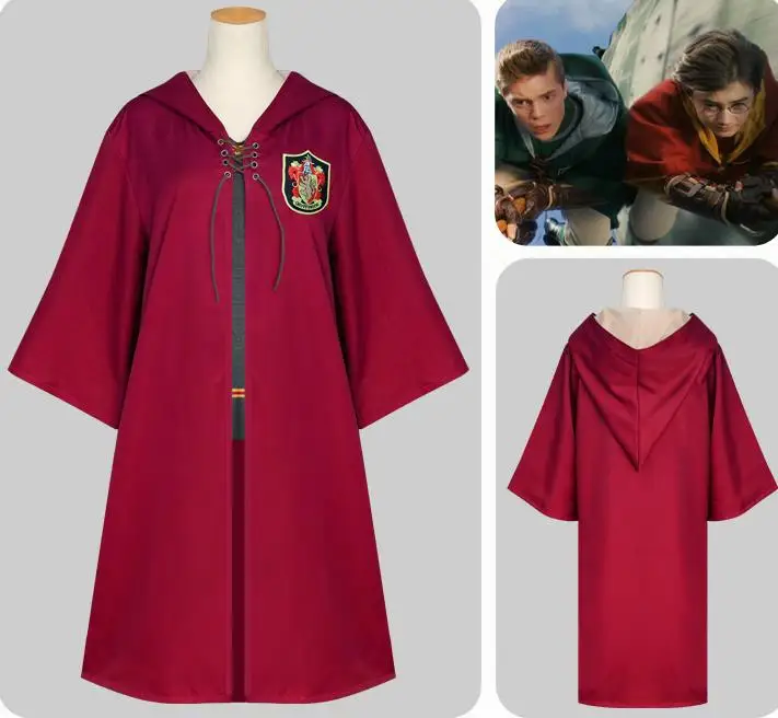 Action hp Quidditchs Colth Hogwart Robe плащ Гриффиндор слизеринс hp Harri Magic платье косплей костюм Одежда для сцены