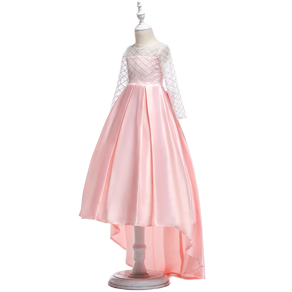 First Communion Dress Lace Birthday Evening Long Party Dress Flower Wedding Gown Formal Kids Dresses For Girls Teen Clothes