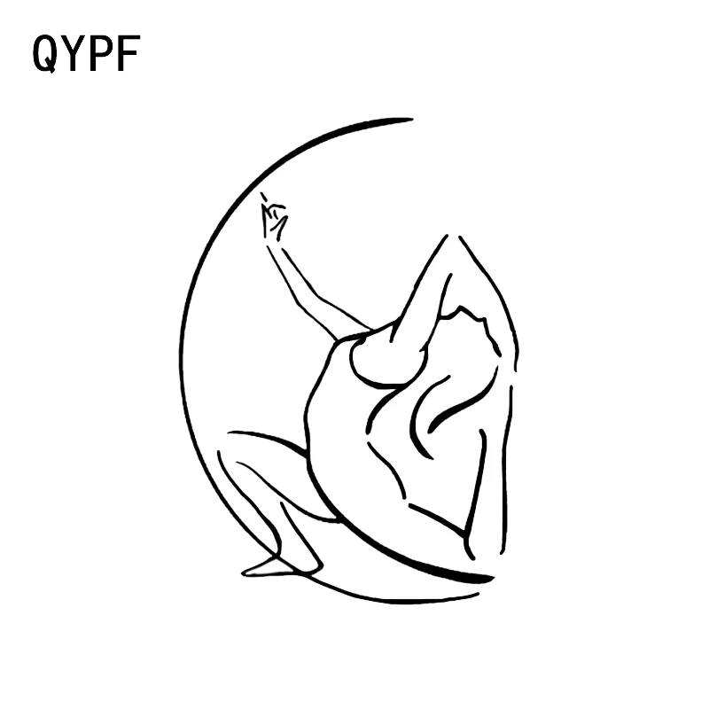 

QYPF 10.1*14.4 Interesting Aerobic Exercise Yoga Decor Vinyl Car Sticker High Quality Decals Graphic C16-1995
