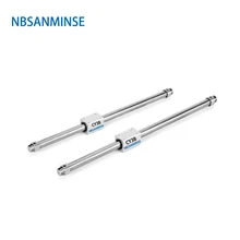 NBSANMINSE CY3B 25mm Magnetically Coupled Rodless Cylinder SMC Compress Air Cylinder Pneumatic Automation Parts komori machine spare parts ls40 water roller cylinder air cylinder