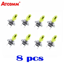 ATcomm H7 галогенная лампа 8 шт. миниатюрная прозрачная лампочка 12В 55 Вт 3000 К головной светильник лампочка Стекло галогенная лампа для автомобиля светильник желтый автомобилей головной светильник