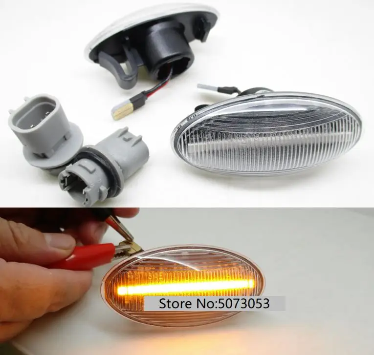 2PCS Smoke/Clear Lens Led Side Marker Turn Signal Light Lamp For Suzuki Swift Alto SX4 Jimmy Vitar - Испускаемый цвет: WHITE NOT DYNAMIC