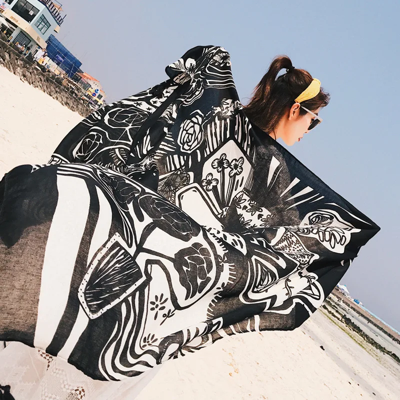 

New HOT SALE! Silk travel beach towel.Summer sunscreen scarf