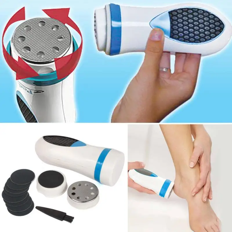 Высокое качество Pedi СПИН ТВ устройство для удаления огрубевшей кожи Электрический шлифовальный Уход за ногами Pro педикюр набор пилка для ног жесткое удаление натоптышей