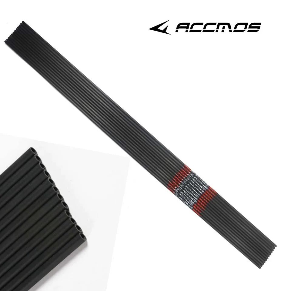 Online 6 12 stücke ID 6,2mm Wirbelsäule 300 340 400 500 600 700 800 Reinem Kohlenstoff Pfeil Wellen 31 zoll mit nocken DIY Bogenschießen für Bogen Jagd