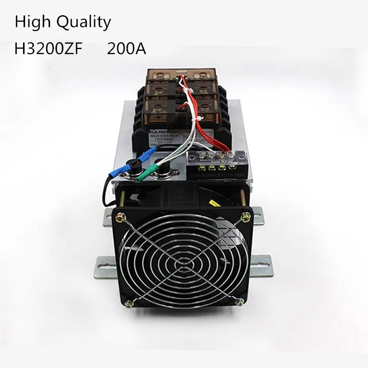 

H3200ZF-3 three phase DC to AC 200A 24-480Vac industrial grade solid state relay set / SSR set. H3200FZ