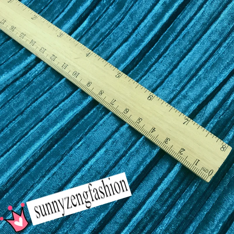 Autumn Winter Glossy Fabric Accordion Fold Pleuche FabricLace