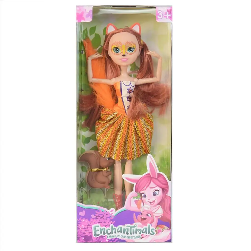 1 шт. шарниры Enchantimals кукла игрушка для девочек Ограниченная Коллекция аниме модель пупи кукла для девочек Подарки 27 см - Цвет: 2026A-Fox