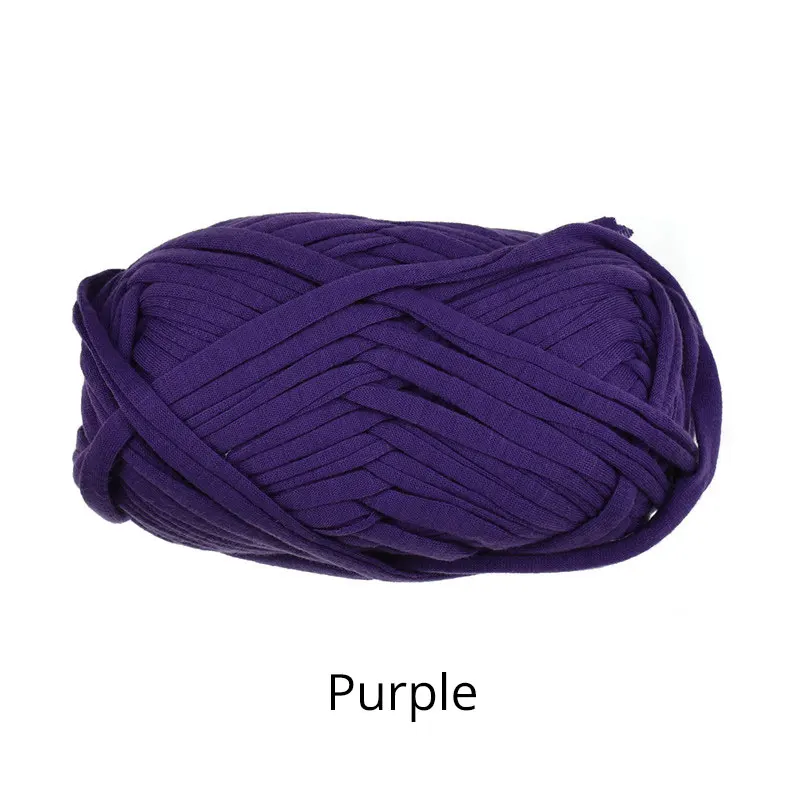 1 шт 100 г/шт. 30 м Looen Вязание толстой нитью крючком Ткань Пряжа DIY сумка ковер подушка хлопок ткань футболка - Цвет: Purple