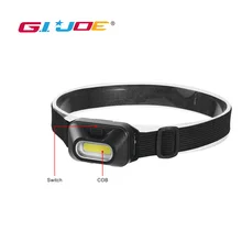GIJOE мини головная лампа led cob портативный свет пластиковая Фара использовать 3* AAA батарея водонепроницаемый Новое поступление походный кемпинг свет