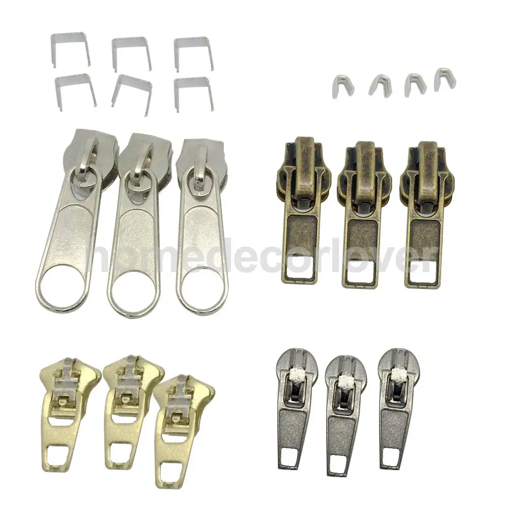 

22 Pieces Mixed Zipper Repair Kit Zip Slider Stop Replacement Instant Rescue Fix Your Own