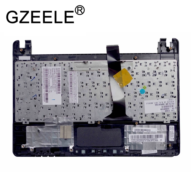 GZEELE RU для ASUS Eee PC X101H X101CH X101 Клавиатура для ноутбука русская с C оболочкой Упор для рук крышка верхний чехол клавиатура ободок черный