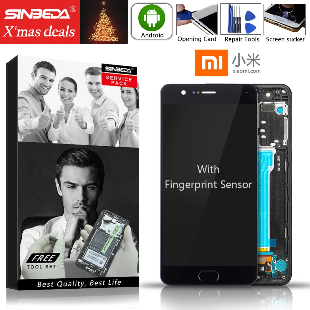

Fingerprint Sensor 5.5"Original Display For XIAOMI Mi Note3 LCD Touch Screen with Frame Replacement For XIAOMI Mi Note 3 Display