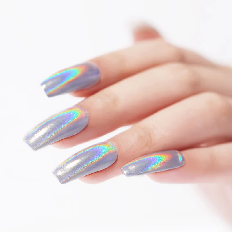 8 قطعة/المجموعة الثلاثية الأبعاد مسمار مسحوق بريق الليزر هولو الحرباء مسمار الفن زينة مجموعة مانيكير مرآة مسحوق الكروم الصباغ عدة