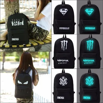 

Cartoon Fashion Noctilucent Men's Backpack Anime Luminous Teenagers Men Women's Student bookbag School Bags Casual Backpack