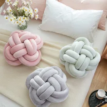 

fashion knot ball pillow cushion Soft Plush Handmade baby children Home Office Decor Throw Pillow kid Stuffed Toys pink
