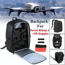 New Black backpack For parrot bebop 2 power FPV + VR Goggles Camera Drones