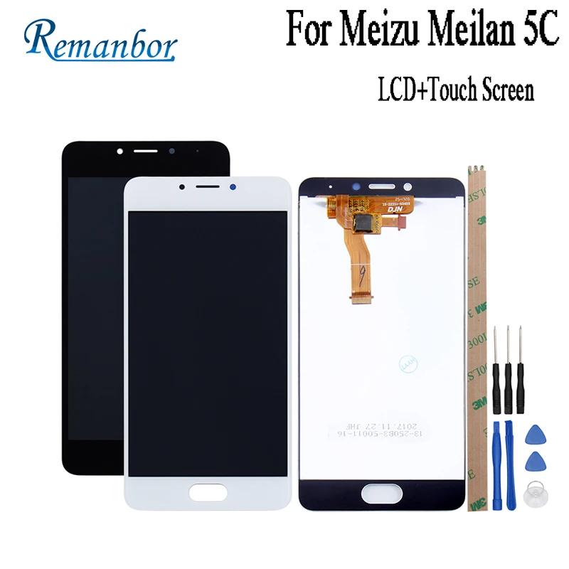 

Remanbor For MeiZu meilan 5C LCD Display and Touch Screen 5.0 inch Assembly Repair Parts For MeiZu meilan 5C+ Tools And Adhesive