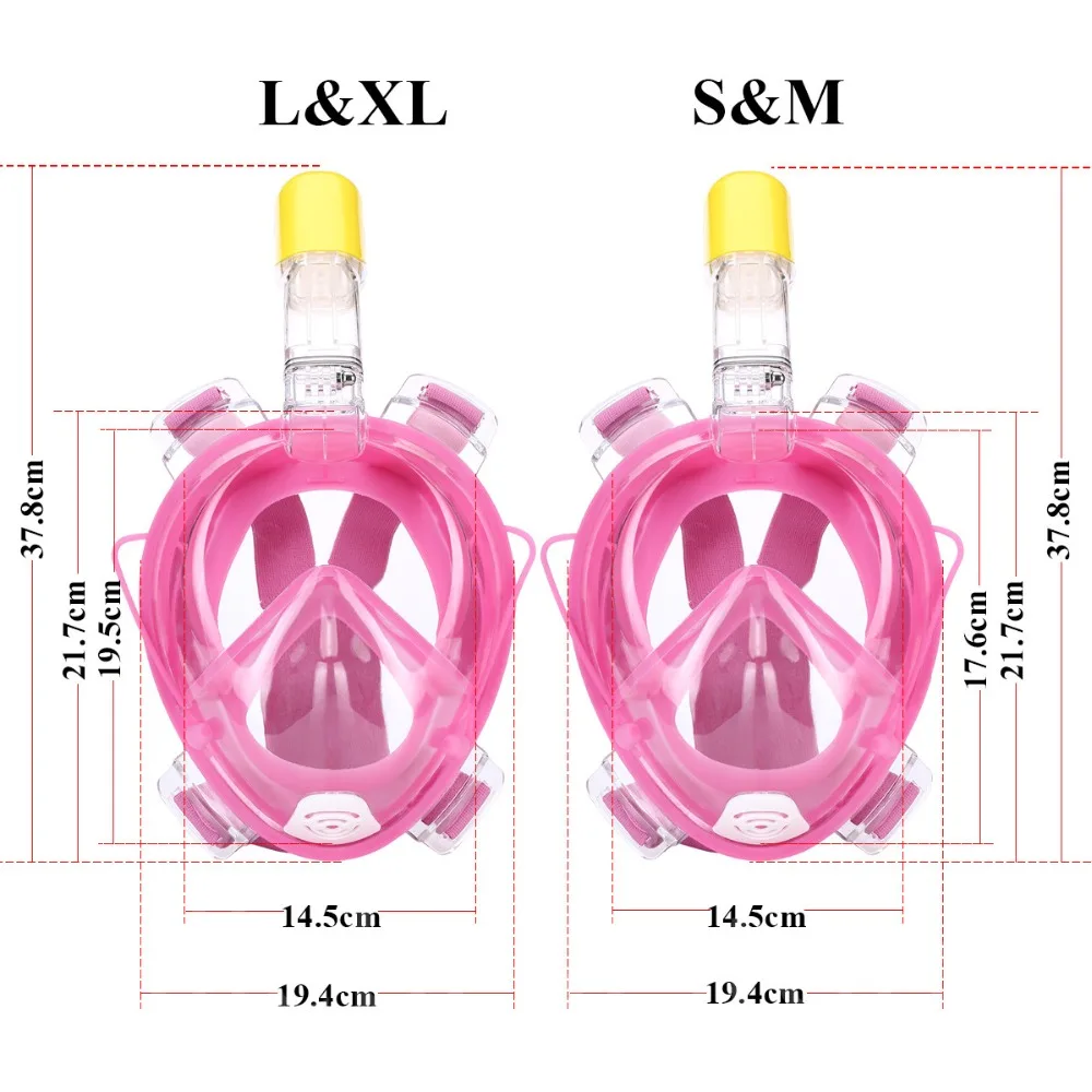 Дайвинг маски для подводного плавания респираторные маски Безопасный и водонепроницаемый полный уход за кожей лица