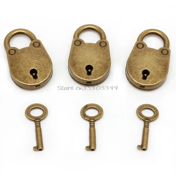 

Hot Old Vintage Antique Style Mini Archaize Padlocks Key Lock With key Home Decer Hand Craft Drop Ship