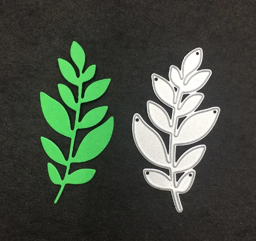 Tree Leaves Clear Stamp Steel Embossing Craft DIY Leaf Stencil For Metal Cuttin