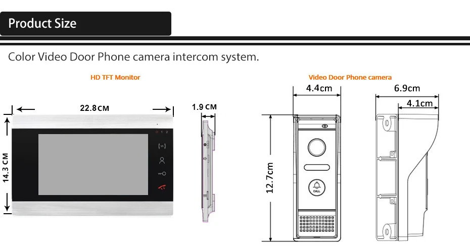 Dragonsview 7 дюймов 960 P видеодомофоны телефон двери системы 2 дверные звонки камера домофоны для квартиры 6 Крытый мониторы SD карты