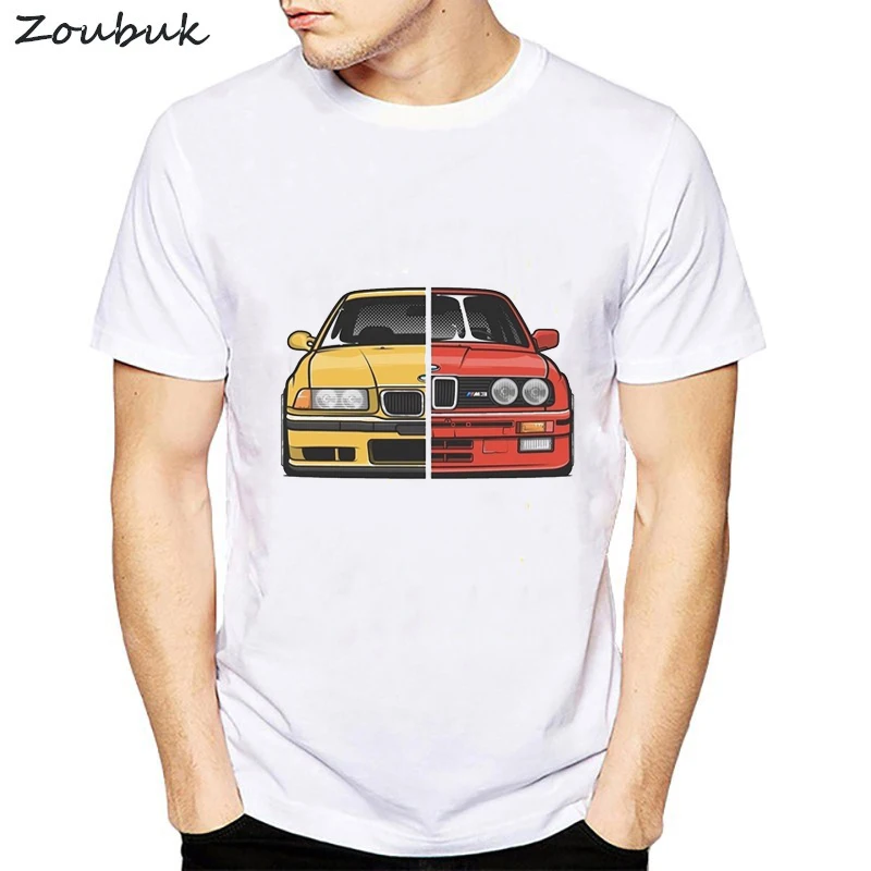 Cool Cars camiseta hombres e30 e36 e46 e82 e92 impreso verano tops moda blanco manga corta Camiseta homme camisetas hombre camiseta