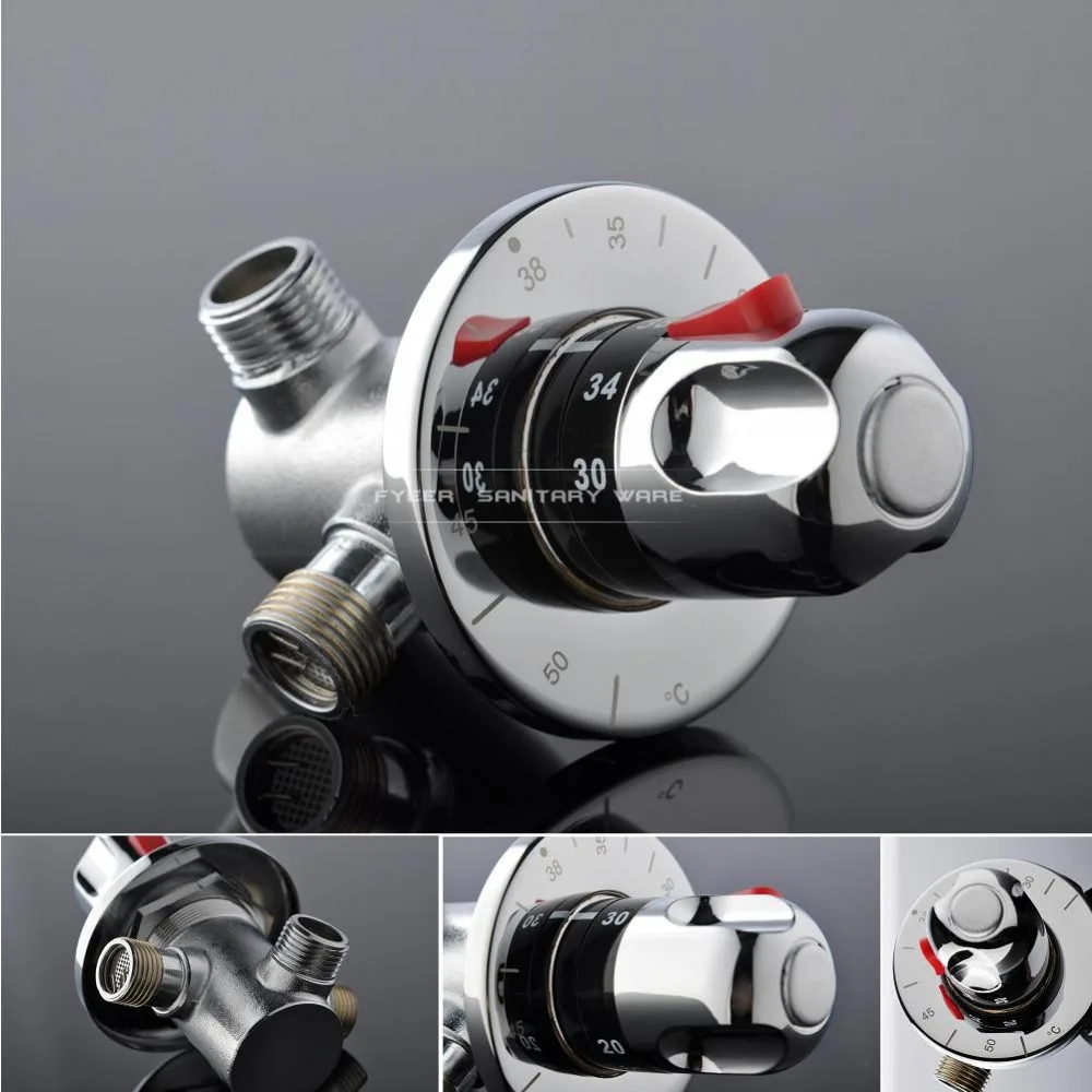 DN15(G1/2) Brass Thermostatic Mixing Valve, Solar water heater valve