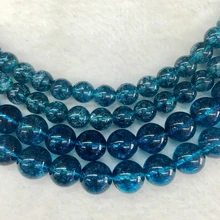 AAA choose size 1 strand pack 100 Natural Crystal Blue Quartz Strands Stone Bead Jewelry Loose