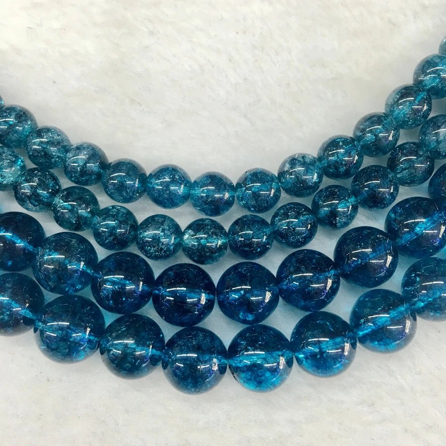 AAA choose size 1 strand pack 100 Natural font b Crystal b font Blue Quartz Strands