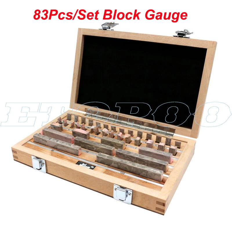 Block Gauge 83Pcs/Set 0 grade Caliper Block gauge Inspection Block Gauge Tools 