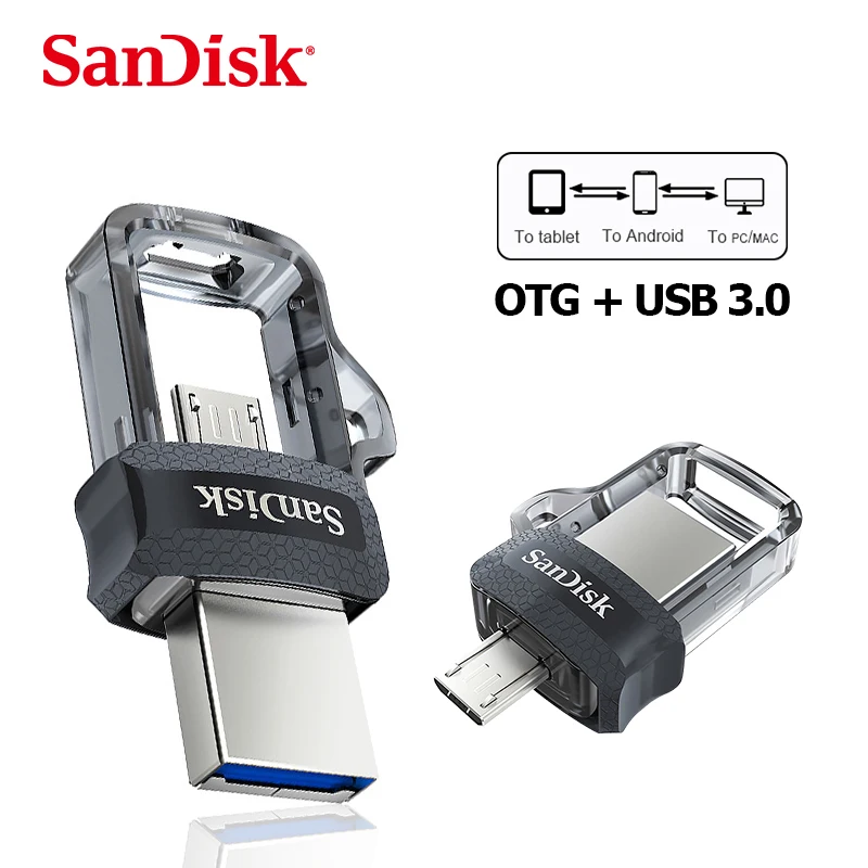 Sandisk USB Flash Drive 128GB 64GB 32GB 16GB Dual OTG Pen High Speed Memory U Disk Micro USB3.0 Card SDDD3 For Phone or PC | Компьютеры и