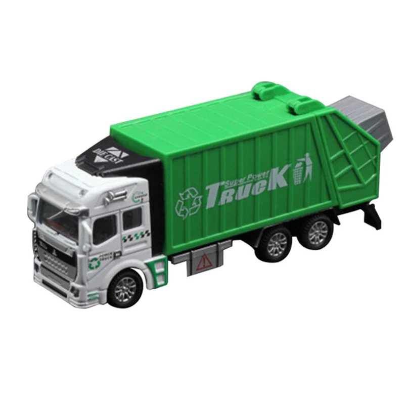 

1:32 Simulation Car ModelWatering Transport Vehicle Mini Diecast Alloy ABS Delicate Pull Back Garbage Truck Toy for Boys