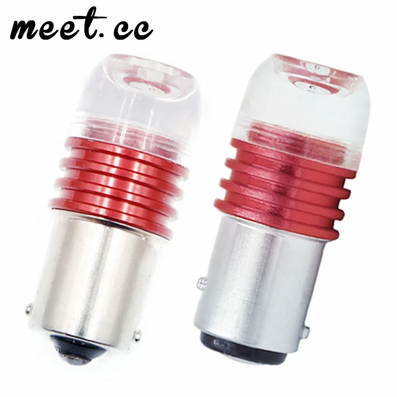 

Meet.Cc 2Pcs Car Lights 12V Led 1156 Ba15S P21W 1157 Bay15D Red Flashing Brake Light Led Stop Bulb Auto Replacement Parts