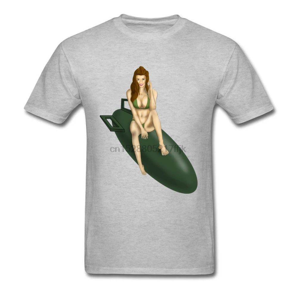 Pin Up Bomber Shirt Sexy Pure Cotton Adult Tops Shirts Group Lovers Day Tshirts Crazy ' Tees Special Round Neck Top Quality | Мужская