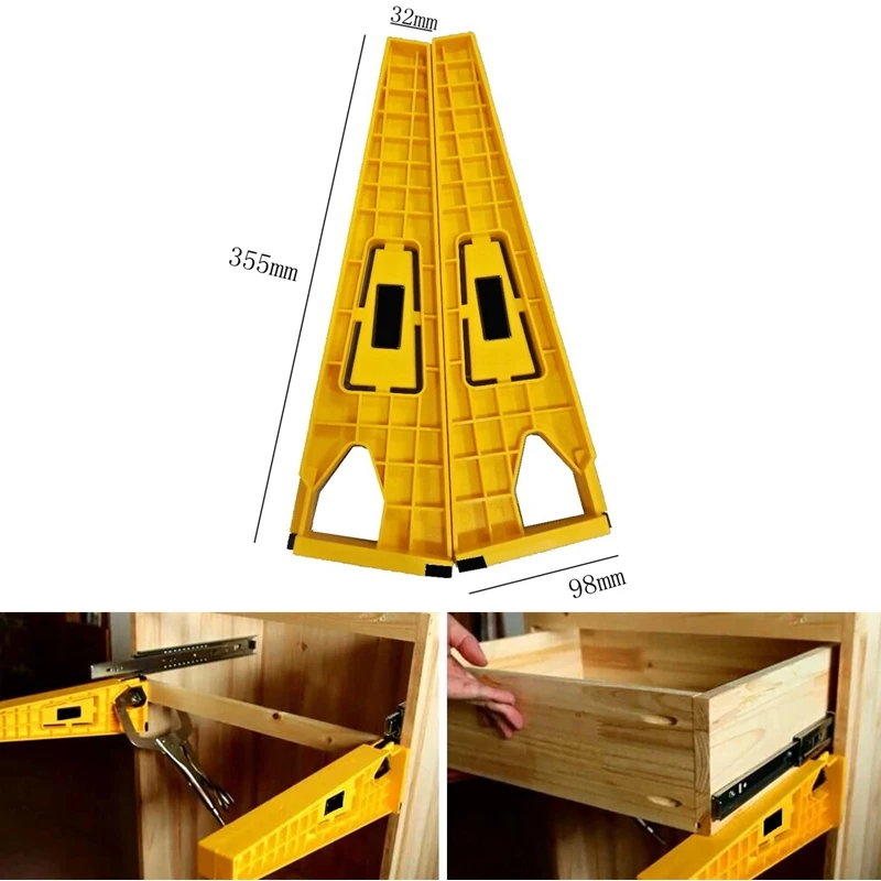 

2PCS Drawer Slide Jig Mounting Tool Cabinet Hardware Install Guide Tool Set for Household DIY Hand Tools 2018 Dropshipping