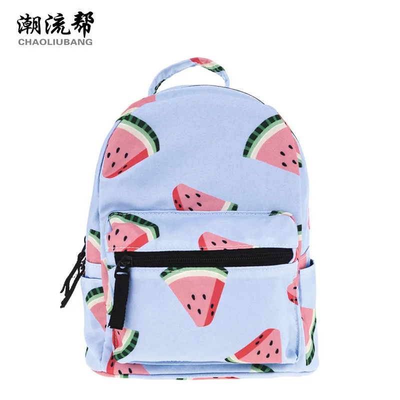 

CHAOLIUBANG mini backpack women watermelon printing backpacks for girls Korean style travel daypack kids book rucksack bag