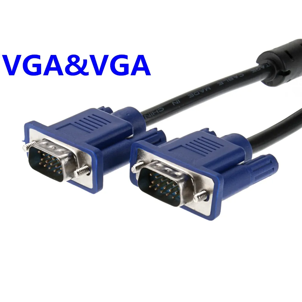 

Factory Price VGA Cable VGA adaptor Monitor M/M Male To Male audio video Cable cord for PC TV 1.5M 3M 15 pin blue CHEAP
