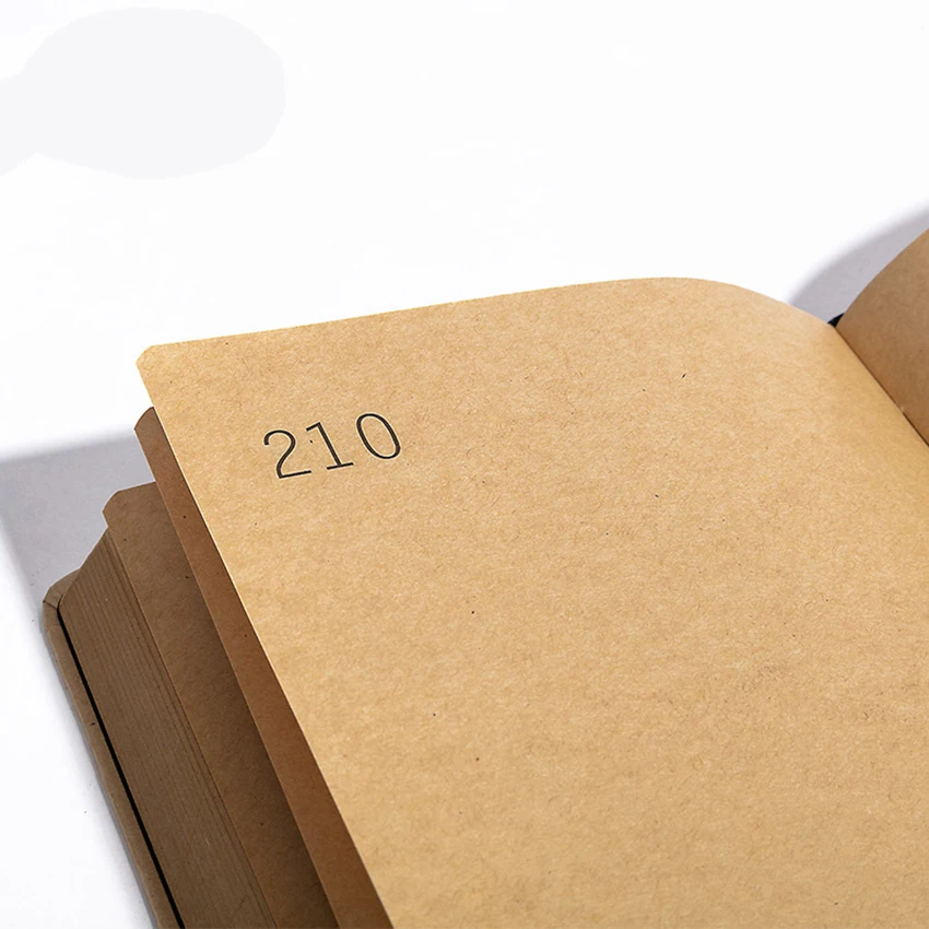 A5 Kraft Blank Notebook Notebook Journals with Lock, 384 Pages, Size: 145x215mm, with Page Number & Date, Lay Flat Binding A5 Kraft Blank Notebook Notebook Journals with Lock, 384 Pages, Size: 145x215mm, with Page Number & Date, Lay Flat Binding