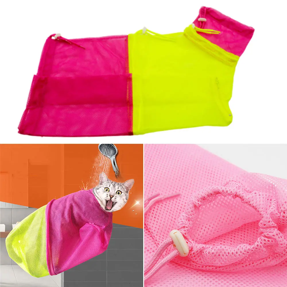 

Houkiper Multifunctional Pet Cat Grooming Bag Cat Nail Bag Bath Bags For Cat Accessories Cats Products For Pets Cleanning