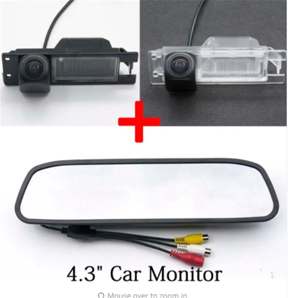 Car Rear view Camera 1080P Fisheye Reverse Camera for Opel Astra H J Corsa D Meriva A Vectra C Zafira B FIAT Grande Insignia - Название цвета: Camera with Monitor